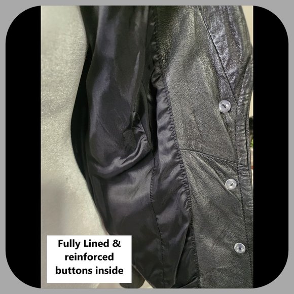 INC || Cute Soft Genuine Leather Jacket (SIZE M) - Picture 8 of 9